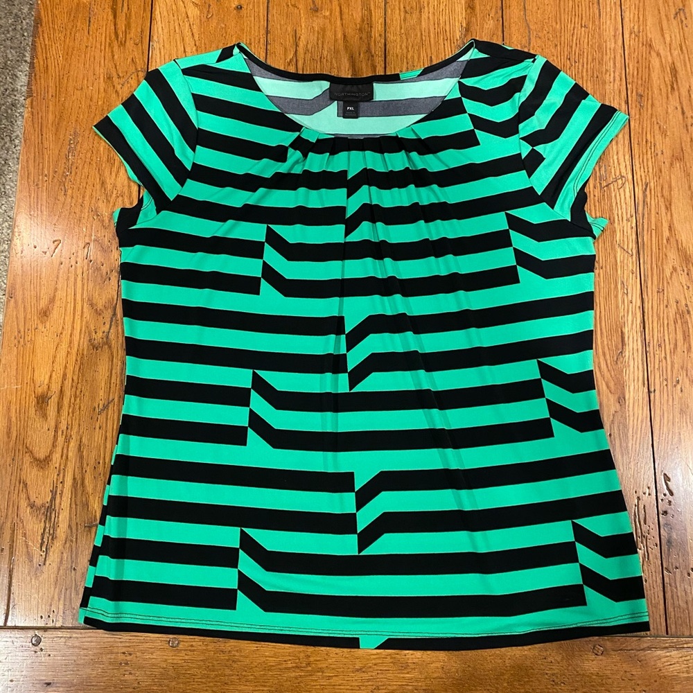 WORTHINGTON black green top Petite XL - worn once
